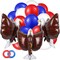 63Pcs Patriotic Balloons Set 3D Giant Eagle Foil Balloon 4th of July Red Blue White Latex Balloons with Ribbon for Independence Day Veterans Day Decor
